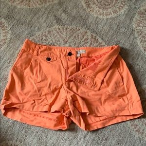Banana Republic Martin fit orange colored shorts